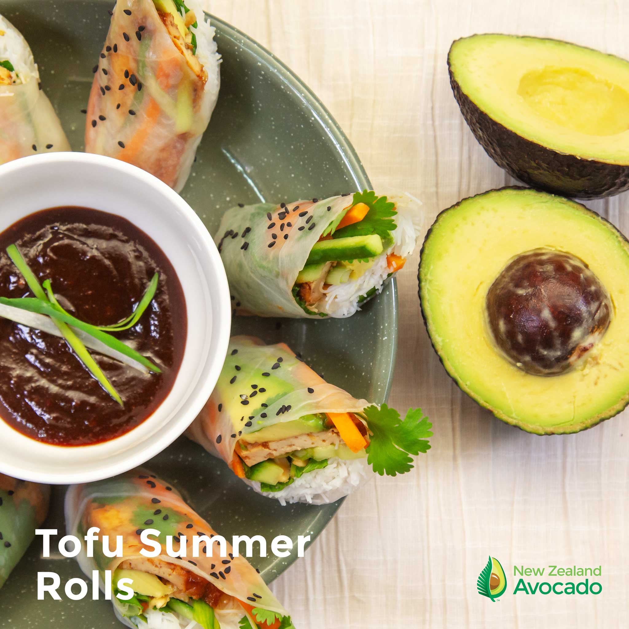 Avocado Tofu Summer Rolls