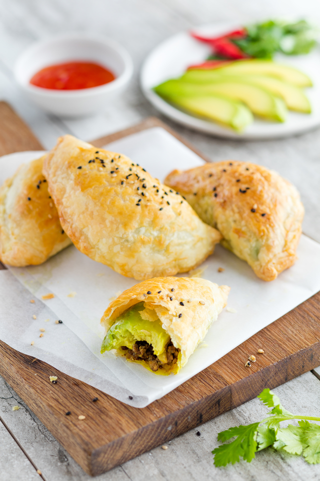 Curry Puffs with avocado