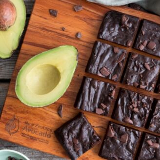 vegan chocolate avocado brownie